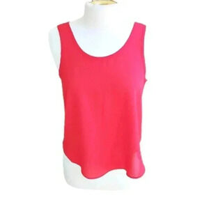 ONE Clothing Red Crepe Flowy Strappy Tank Top